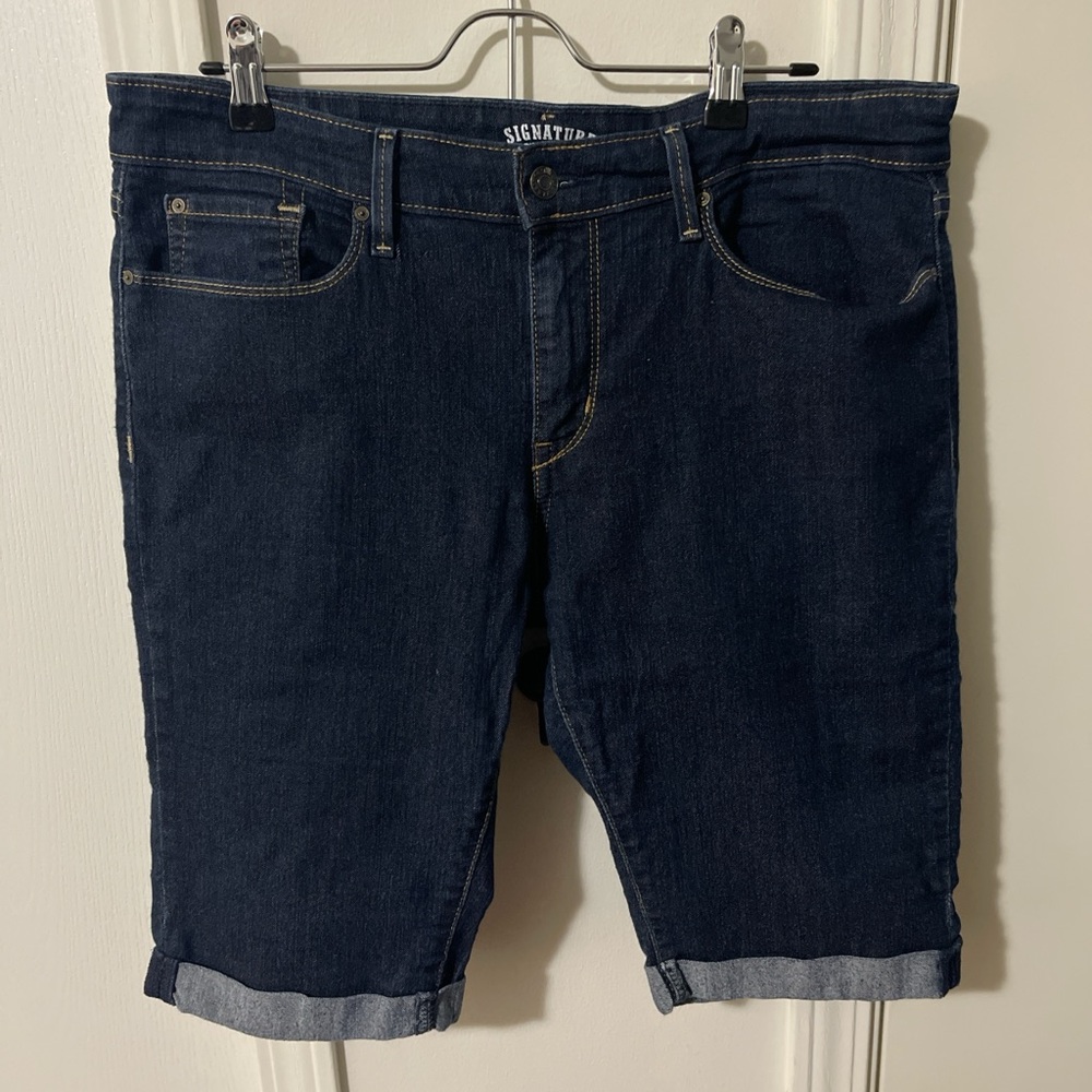 Signature by Levi Strauss Women's Dark Blue Jean Shorts